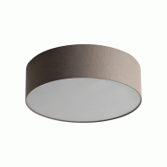 ROSSINI ILLUMINAZIONE Plafonnier Cylindrique Vivien 48Cm - Plafonnier En Tissu Taupe Avec Raccordement E27, Classe I, Ip20, Design Moderne - Groupe Ro