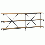 Table console Chêne artisan 200 x 30 x 75 cm Bois d'ingénierie Modèle Aero Bois - 863446