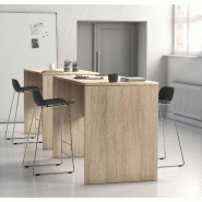 Table haute Rock - Mobel Linea - 180 x 80 cm, Chêne veiné_0