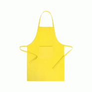 Tablier avec poche, rubans ajustables à la taille et coupe sous le genou. Jaune - 5600847152754