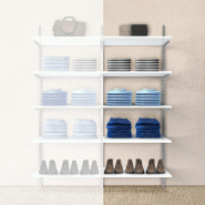 Élément suivant Global chrome 5 tablettes blanc L90xH240cm