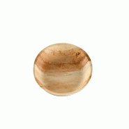 Betik Ecoline – 100 unités – Assiette ronde feuille de palmier – Ø 20 cm - beige Matériau naturel 1010767