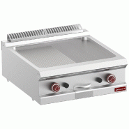 Diamond - Plaque de cuisson gaz 1/2 lisse 1/2 rainurée, module 1/1 -Top- - réf. G7/PM7T-N - AKS-G7/PM7T-N