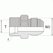 Droit mâle 24° x mâle JIC - RUMMJ01306 - UM13 / MJ9/16 NE