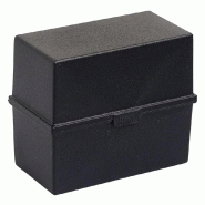 Exacompta Boîte à fiches MEMO-BOX Office, format A5, coloris noir - noir matière synthétique 9002493045279_0