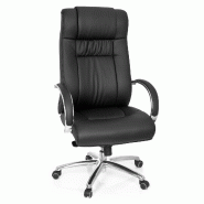 Fauteuil de direction XXL G 600 simili cuir noir hjh OFFICE - noir plastique 724000