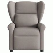 Fauteuil inclinable électrique Taupe Tissu Modèle Lerviane - 8721102963438