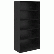 Helloshop26 - Armoire de rangement 100 x 50 x 201 cm avec 4 étagères en bois d'ingénierie chêne noir 02_0056112 - noir Bois manufacturé 3000239366615