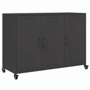 Helloshop26 - Buffet bahut commode armoire meuble de rangement organisateur cuisine salle de séjour salon 100,5 x 39 x 72 cm acier 02_0035780 - 30002 Helloshop26 - Buffet bahut commode armoire meuble de rangement organisateur cuisine salle de séjour salon 100,5 x 39 x 72 cm acier 02_0035780 - 30002