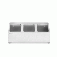 ITALCONCEPT Support pour bacs gastronormes, HENDI, 3 compartiments, 512x245x(H)215mm - 820032