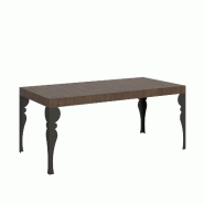 Itamoby Table Extensible 90X180/440 Cm Paxon Noyer Structure Anthracite - marron VE180TAPXN440-NC-AN