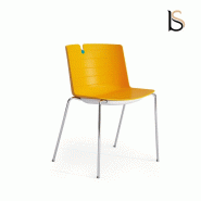 Lot de 2 chaises design Mork - Mobel Linea. - Jaune