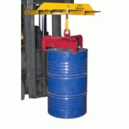 Pince à fût automatique - Charge admissible 600 kg - Manutention verticale de fûts métalliques ou plastiques
