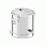 Royal Catering - Royal Catering Conteneur Isotherme Boîte Norvégienne RCTP-35ET (32L, Fermoirs Grenouille, Robinet De Vidange, Acier Inoxydable, - 4
