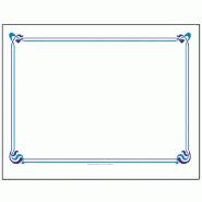Set de table papier blanc motif Maxim bleu 31x43cm - par 500