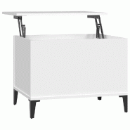 VidaXL Table basse Blanc 60x44,5x45 cm Bois d'ingénierie Modèle Terrasse Nova Prime Plus - 819572