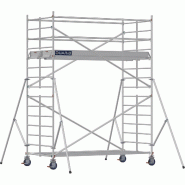 Échafaudage roulant aluminium DOCKER 150 version lisses - Hauteur de travail : 4,90 m - DUARIB - 7230030 Échafaudage roulant aluminium DOCKER 150 version lisses - Hauteur de travail : 4,90 m - DUARIB - 7230030