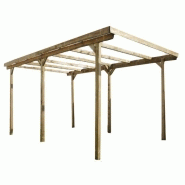 Carport en bois sans couverture delahaye 15 m²