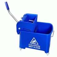 Chariot de ménage compact double seau - Tampel - bleu 3591683349014 Chariot de ménage compact double seau - Tampel - bleu 3591683349014