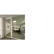 Cloison de bureau avec porte pleine ou coulissante