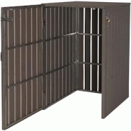 Décoshop26 - Abri de poubelles extérieur conteneurs à ordures avec couvercle jusqu'à 2 bacs 117x80x105 cm aspect bois métallique 04_0005597 - 300 Décoshop26 - Abri de poubelles extérieur conteneurs à ordures avec couvercle jusqu'à 2 bacs 117x80x105 cm aspect bois métallique 04_0005597 - 300