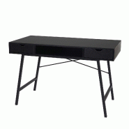Décoshop26 - Table de bureau console table d'appoint certifiée FSC 100x40cm noir 04_0001442 - 3000498532691