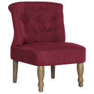 Fauteuil chaise siÈge lounge design club sofa salon franÇaise rouge bordeaux tissu 1102251/2