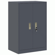 Helloshop26 - Armoire de rangement grande capacité moderne bureau design industriel 60 x 40 x 90 cm en acier laminé à froid 02_0054853 - acier 3000