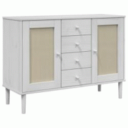 Helloshop26 - Buffet bahut commode armoire meuble de rangement organisateur cuisine salle de séjour salon aspect rotin 112 x 40 x 02_0036223 - 300021 Helloshop26 - Buffet bahut commode armoire meuble de rangement organisateur cuisine salle de séjour salon aspect rotin 112 x 40 x 02_0036223 - 300021