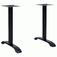 Helloshop26 - Lot de 2 pieds de table de bistro industriel robuste 61 x 8 x 72 cm en fonte noir 02_0046731 - noir 3000234393777