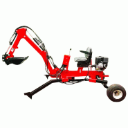Mini-Pelle tractable avec attelage - Pivotante sur 120° moteur à essence 15 ch MW Tools GMA120
