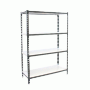 SimonRack Rayonnage métallique, 1500x800x500 mm, 4 niveaux, tablette métallique, 180 kg au point de flexion, Antracite/Blanc - Simonclick - métal 8