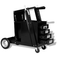 Vidaxl chariot de soudage avec 4 tiroirs noir 142363