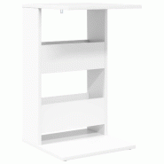 VidaXL Table d'appoint Blanc 40 x 35 x 60,5 cm Bois d'ingénierie Modèle Ombre Zenith Prime Plus - 8000340