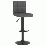 VidaXL Tabouret De Bar Gris Foncé Tissu - gris 334271