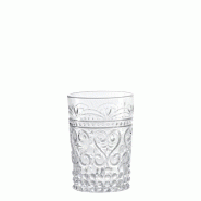 Zafferano Lot De 6 Verres Provenzale Tumbler En Verre Transparent, Design Artisanal Avec Décor En Relief Inspiré De La Tradition Provençale - trans
