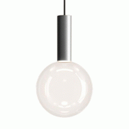 Zafferano Suspension Sfera LED TRIAC 8W 2700K Verre borosilicaté transparent et aluminium, design moderne pour éclairage d'intérieur - gris 8058945