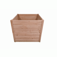 Bac structurant Eco bois droit - pour déchets - 300L à 1000L - Résineux brut, Douglas brut