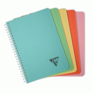 Clairefontaine Lot de 5 Carnet Linicolor Essence A5, 180p./90 feuilles 90 g/m² reliure intégrale, couv. Polypro assortis, quadrillé 5x5 - 332968327