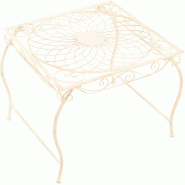 CLP Table de jardin Zarina Crème antique - beige métal 13438793