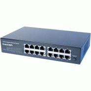 Dexlan 891016 commutateur réseau Non-géré L2 Gigabit Ethernet (10/100/1000) 1U Noir