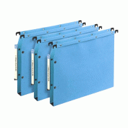 ELBA Boîte de 25 dossiers suspendus Ultimate A4, fond D30, en kraft bleu - 3362949904908