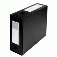 Exacompta Lot de 10 Boîte à archives polypro à pression, dos de 100, coloris noir - 3130630599319_0