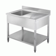 Gasfrit- Evier sous plan 1 évier et 1 égouttoir industriel inox 1000 x 500 x 850 - inox qie8045