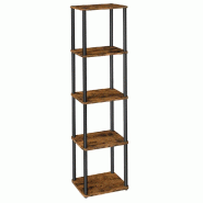 Helloshop26 - Bibliothèque étagère à 5 niveaux assemblage ultra-rapide sans outils étagère de rangement 238 x 38 x 139 cm pour salon 12_0004241