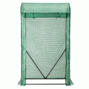 Helloshop26 - Serre de jardin 100 x 50 x 170 cm avec porte zippée enroulable résistance au vent ambiance cosy en acier 20_0019237 - acier 3000232834