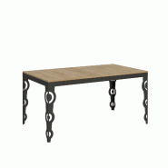 Itamoby Table Extensible 90X160/420 Cm Karamay Evolution Chêne Nature Structure Anthracite - marron 8050598011676