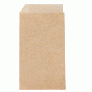 Sachet ingraissable crêpes et tacos papier ouvert 2 côtés 13x22cm brun - par 500