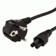 VALUE Câble d'alimentation pour notebook 3 pôles, noir, 0,8 m VALUE Câble d'alimentation pour notebook 3 pôles, noir, 0,8 m