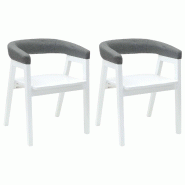 VidaXL Chaises de salle à manger 2 pcs Blanc 54 x 57 x 73 cm Modèle Orion Scandinave - 42020426